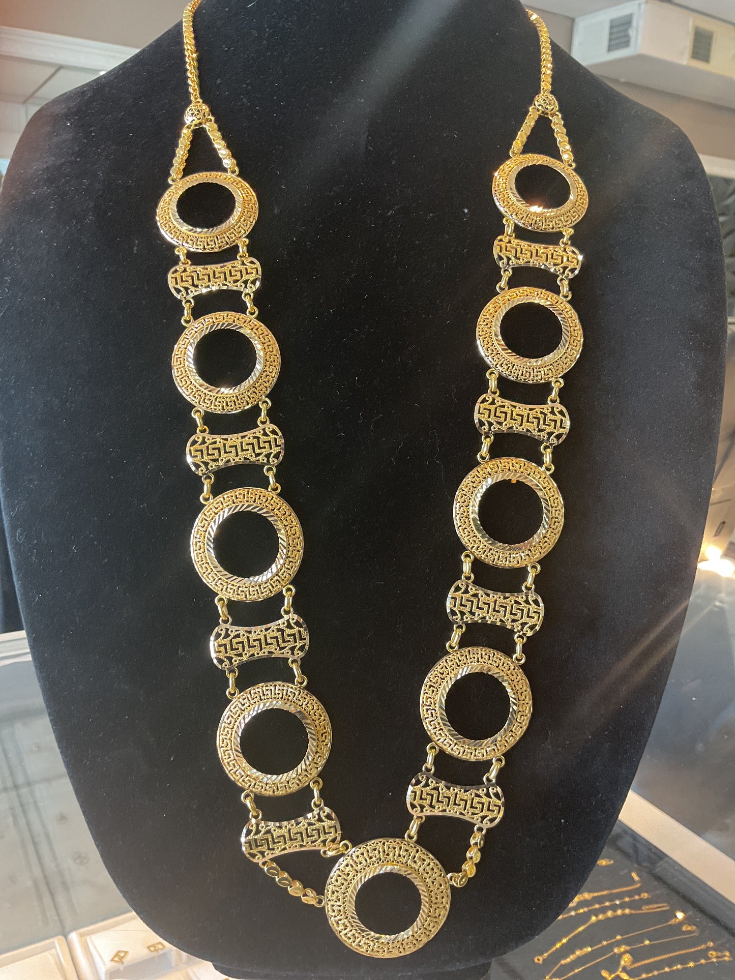 Long coin necklace