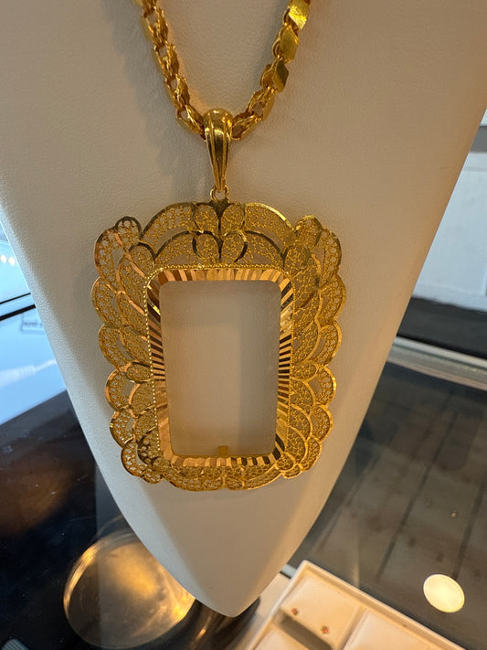 1 oz gold bar pendant