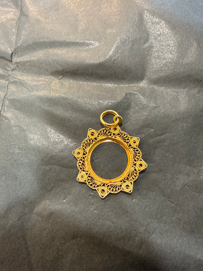 Coin Frame pendant